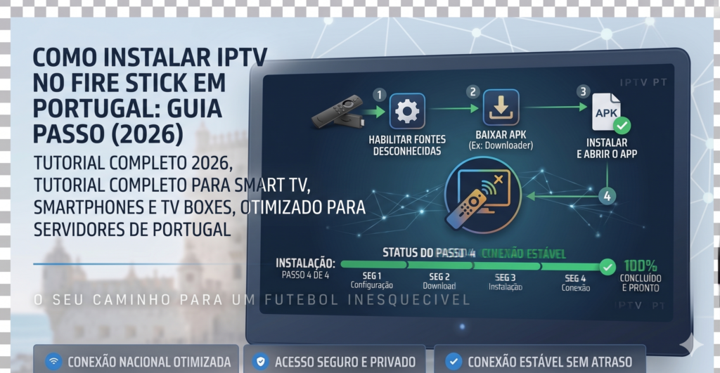 Como instalar IPTV no Fire Stick em Portugal — Guia passo a passo 2026
